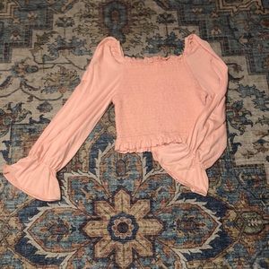 GB girls Ruched puff sleeve top!